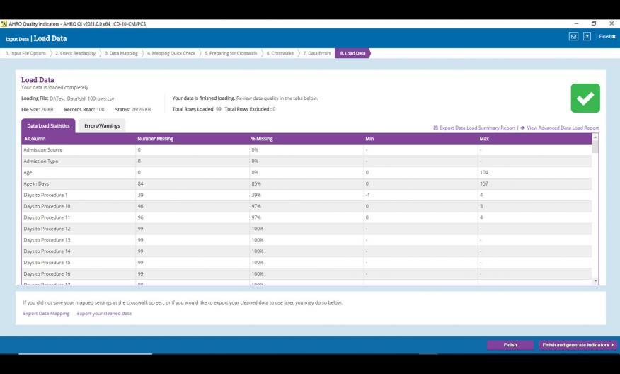 AHRQ QI Load Data